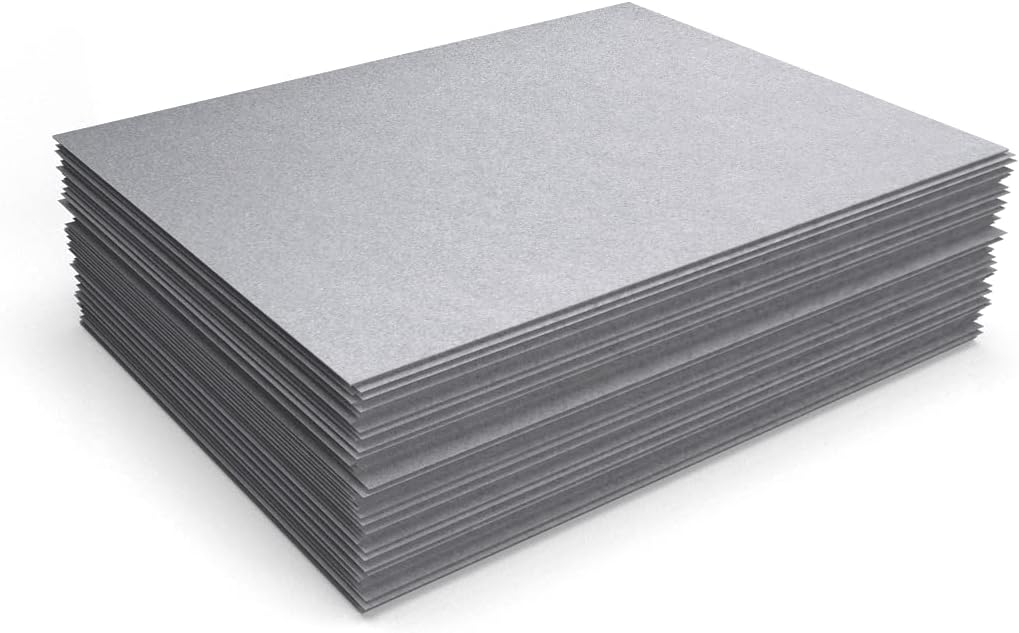 LUXPaper 8.5" x 11" Paper | Letter Size | Silver Metallic | 80lb. Text | 50 Qty