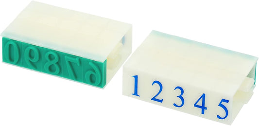 PATIKIL Detachable Number Stamp, 13mm Plastic 9 Digits Font Size 2 Numeral 0-9 Combination Set for Card Tag Scrapbook Craft Making Teaching