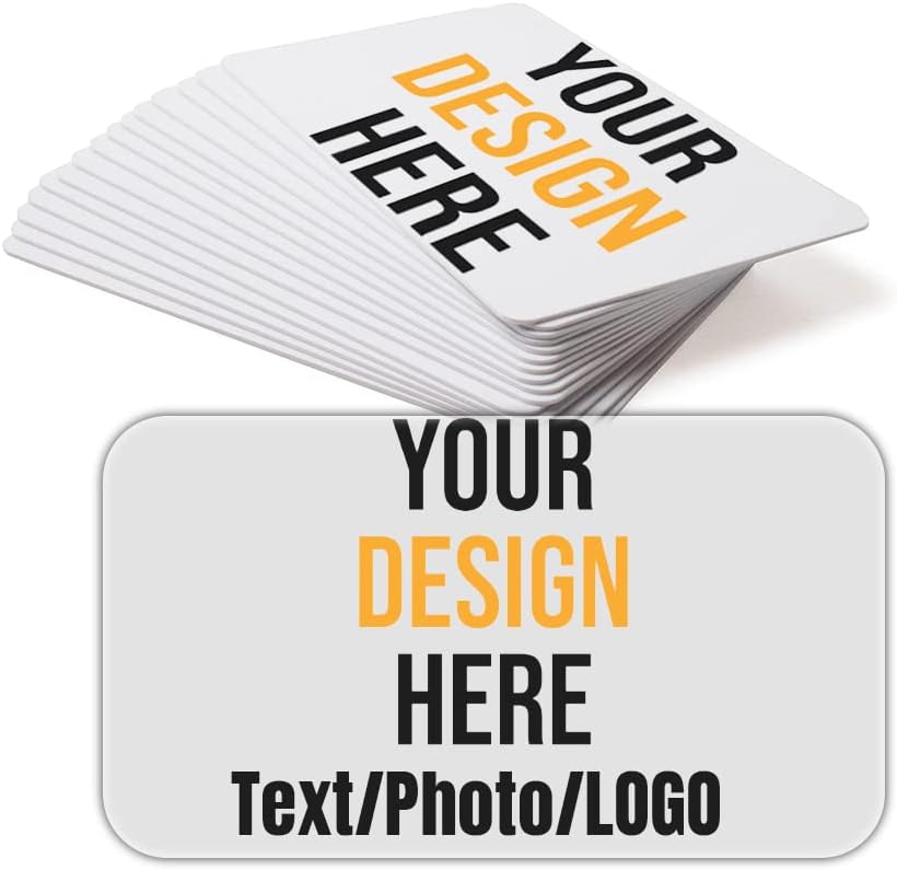 Custom Business Cards PVC Waterproof Add Photo/Text/Logo Print Your Own Business Cards Personalized Double-sided Printed Glossy Matte Frosted 0.76mm Thickness -1000pcs