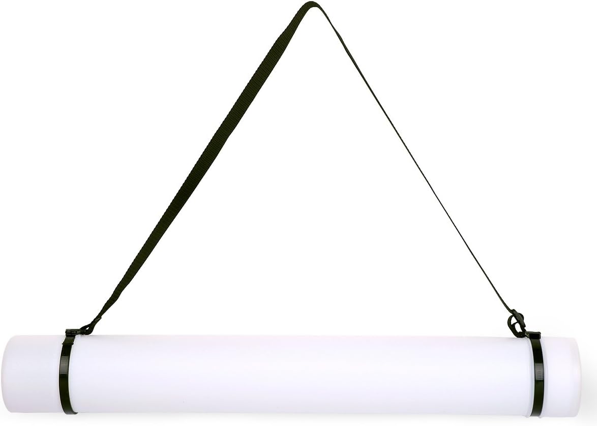 TRANSON Durable Poster Storage Tube with Straps 24"-40" Extendable for Blueprints, Artwork, Maps, Posters Color White
