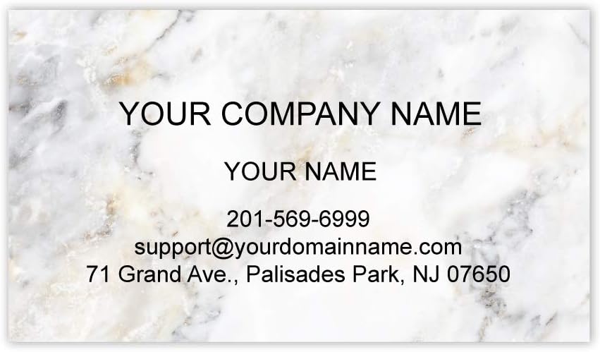 Custom Premium Business Cards, Full color - Marble (350gsm-Thick paper), Made in The USA (Plain)