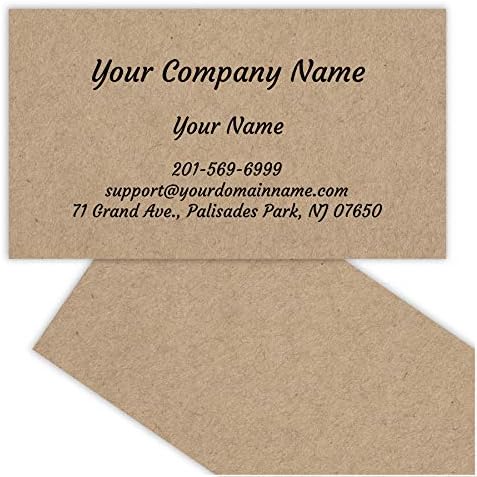 Custom Premium Business Cards 100 pcs Full color - Printed on 16pt(350gsm) or14pt (308gsm) Classic matte paper, Made in The USA (Kraft-Plain)