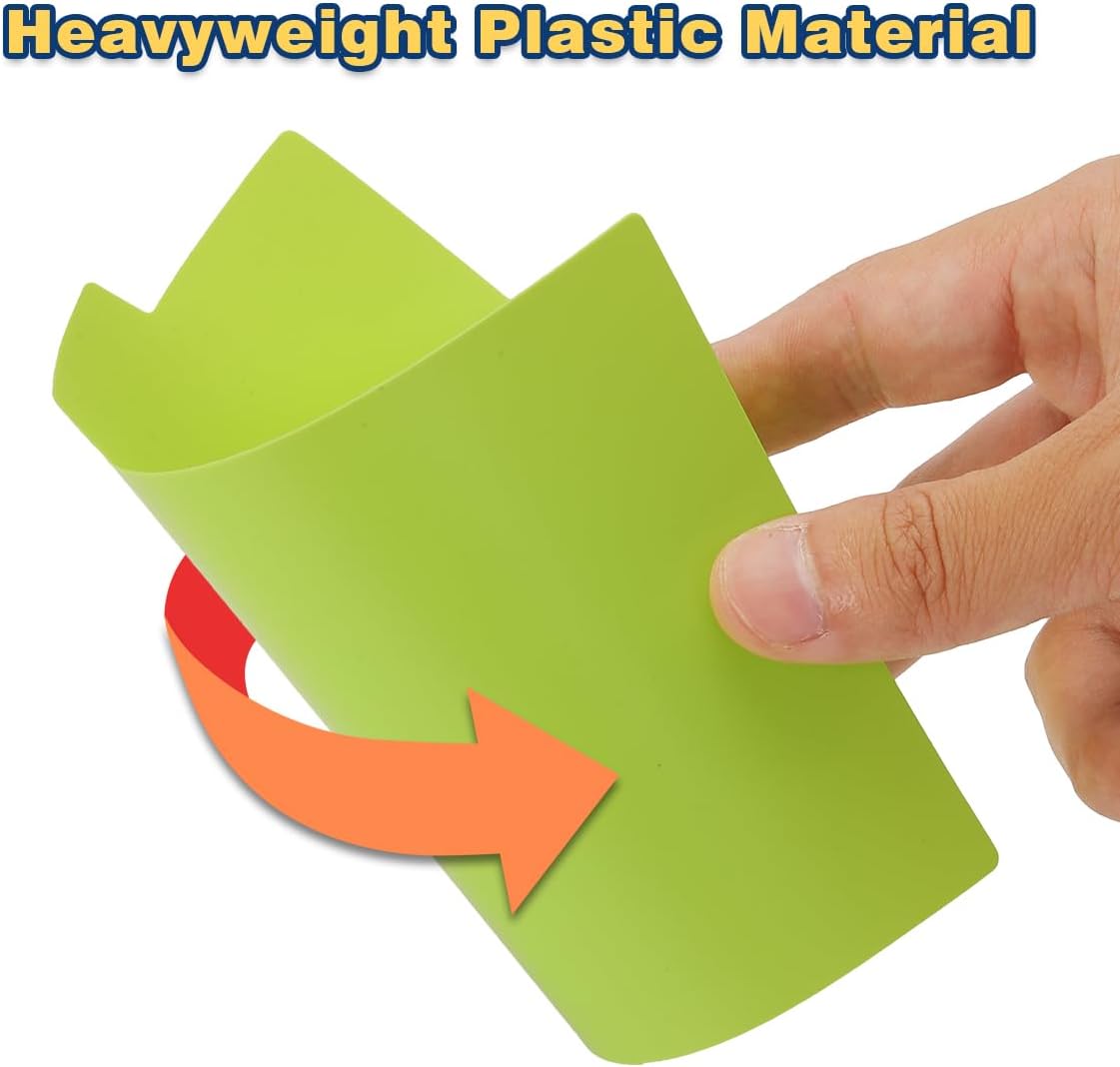 Chell 4x6 Plastic Index Card Dividers, Heavyweight Poly Index Card Guides A-Z for Flash Cards and Recipe Cards, with Alphabetical/Blank Stickers, Pack of 50