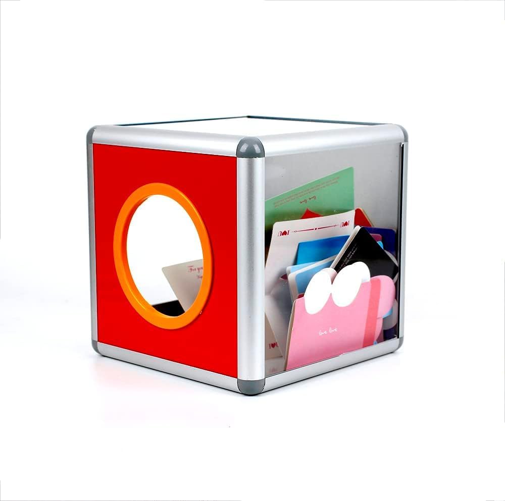 KAFENDA Desktop Acrylic Donation Ballot Box for Fundraising / Suggestion Box (20x20x30cm)