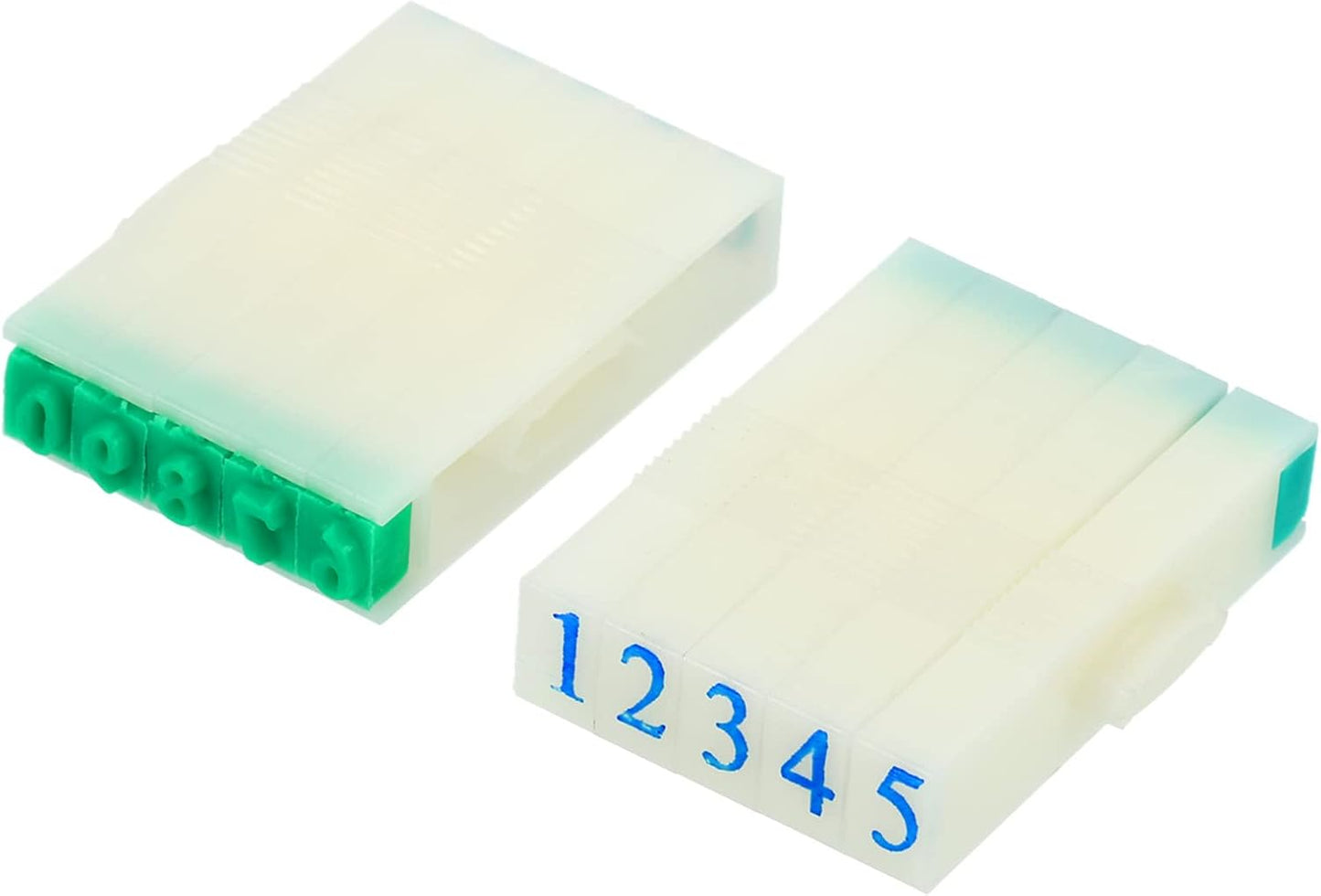 PATIKIL Detachable Number Stamp, 5mm Plastic 9 Digits Font Size 5 Numeral 0-9 Combination Set for Card Tag Scrapbook Craft Making Teaching