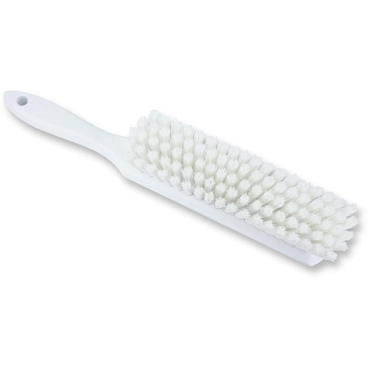SPARTA Handheld Soft Counter Brush 8 Inch Bristle Span, Multi-Use Dust Brush with 5 Inch Handle for Tables, Countertops, and Delicate Surfaces, Polyester, White, (Pack of 6)