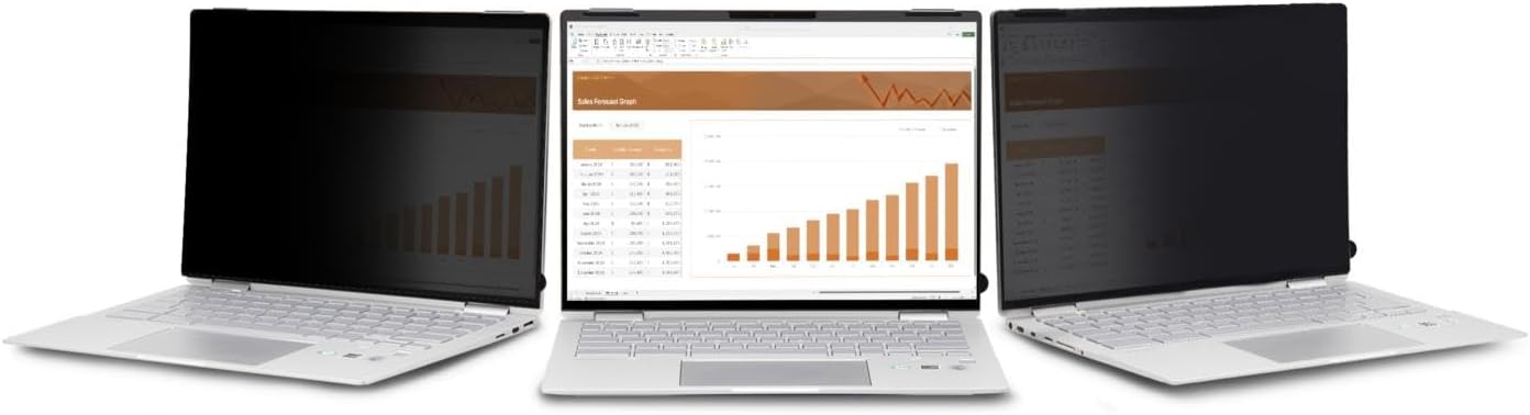 StarTech.com 14-inch 16:10 Flip-Over Privacy Screen with Touch, Laptop Security Shield, Anti-Glare Blue Light Filter