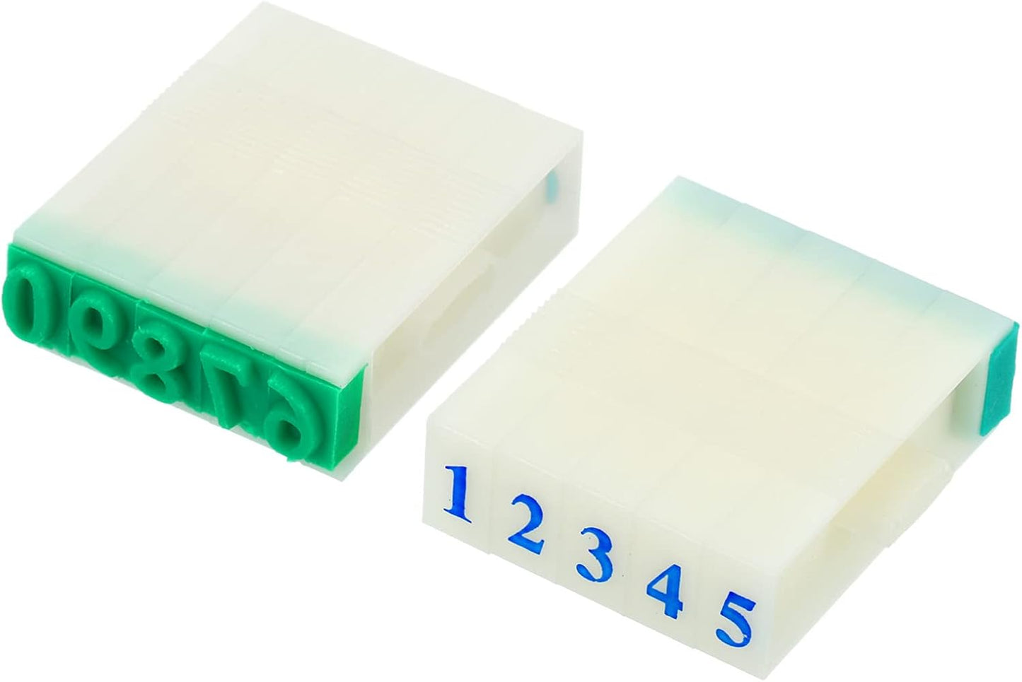 PATIKIL Detachable Number Stamp, 7mm Plastic 9 Digits Font Size 4 Numeral 0-9 Combination Set for Card Tag Scrapbook Craft Making Teaching