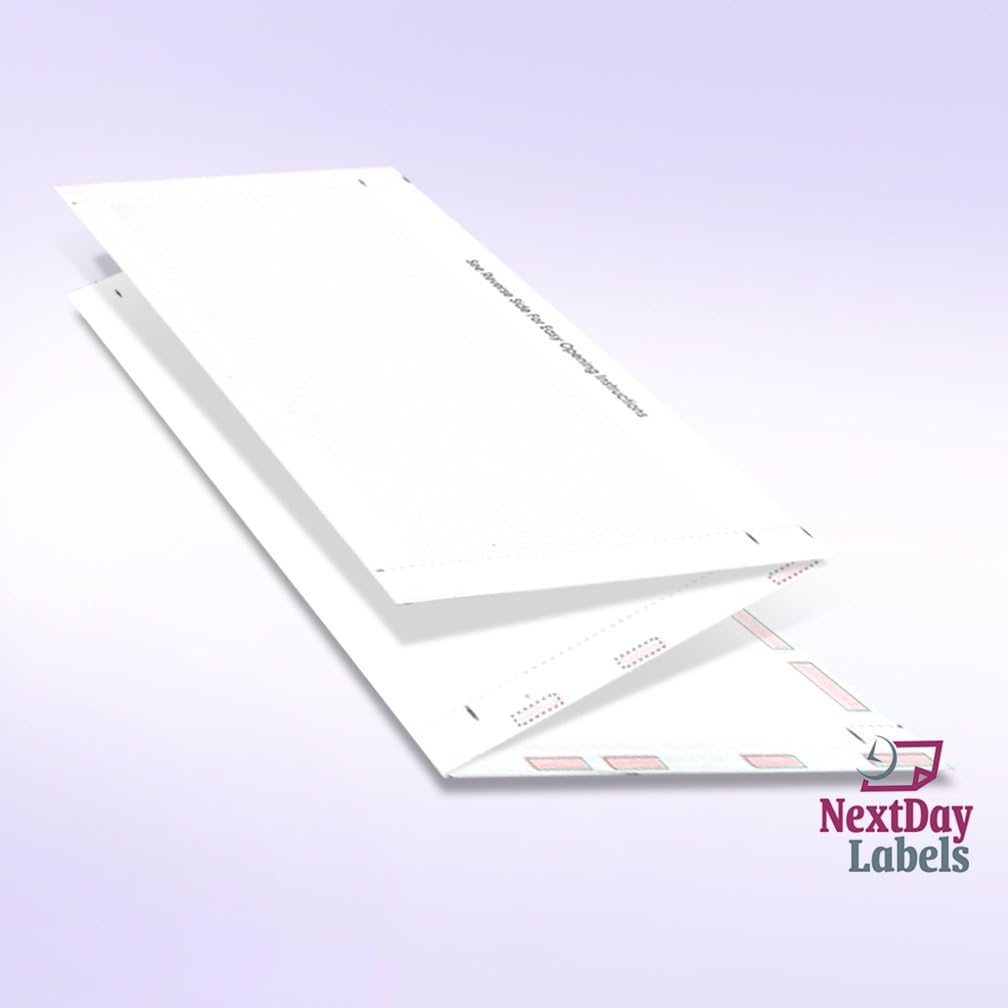 NextDayLabels - 8-1/2" x 11" Z Fold Pressure Seal Self Mailer Checks (Blue-500)