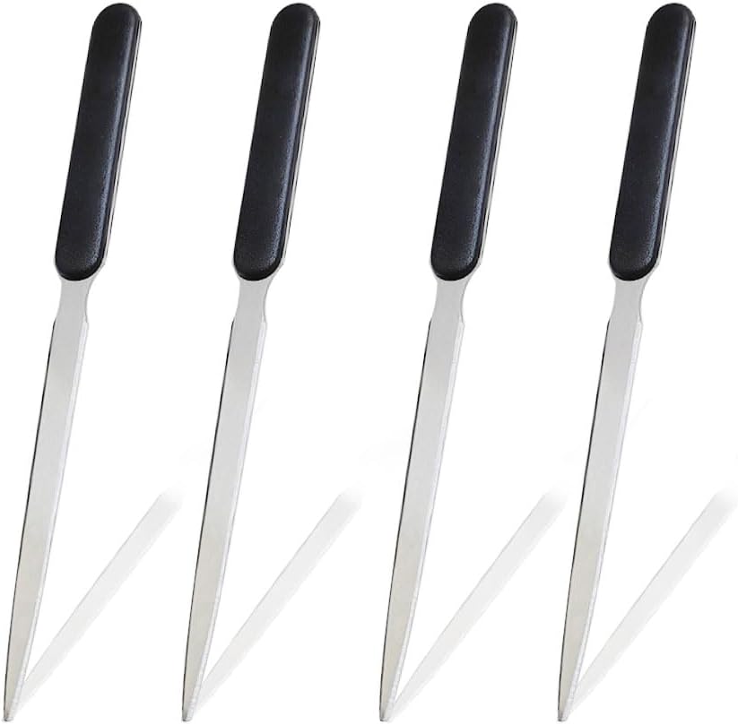 4 Pcs Letter Opener, Stainless Steel Letter Opener Knife, Stainless Steel Hand Envelope Slitter, Stainless Steel Envelope Openers, Lightweight Mail Slitters Letter Knives, Office Letter Opener