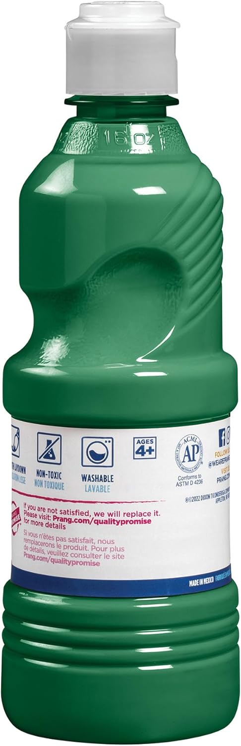 Prang Washable Tempera Paint, Green, 16 Oz., 1 Count