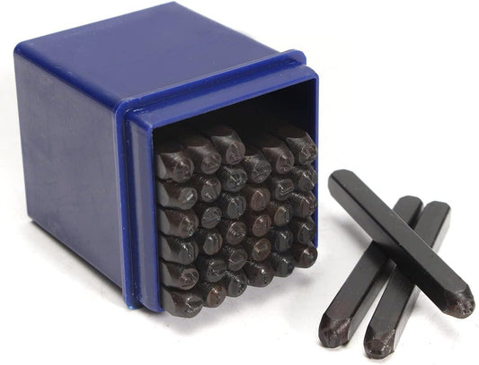 36pcs 3mm Steel Alphabet Stamping Pressing Kit Letter and Number Stamp Punch Set