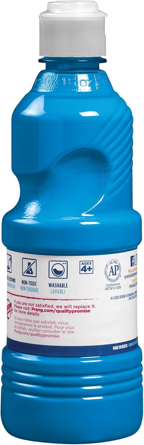Prang Washable Tempera Paint, Turquoise, 16 Oz., 1 Count