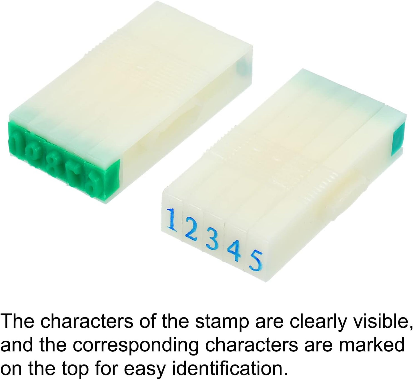PATIKIL Detachable Number Stamp, 4mm Plastic 9 Digits Font Size 6 Numeral 0-9 Combination Set for Card Tag Scrapbook Craft Making Teaching