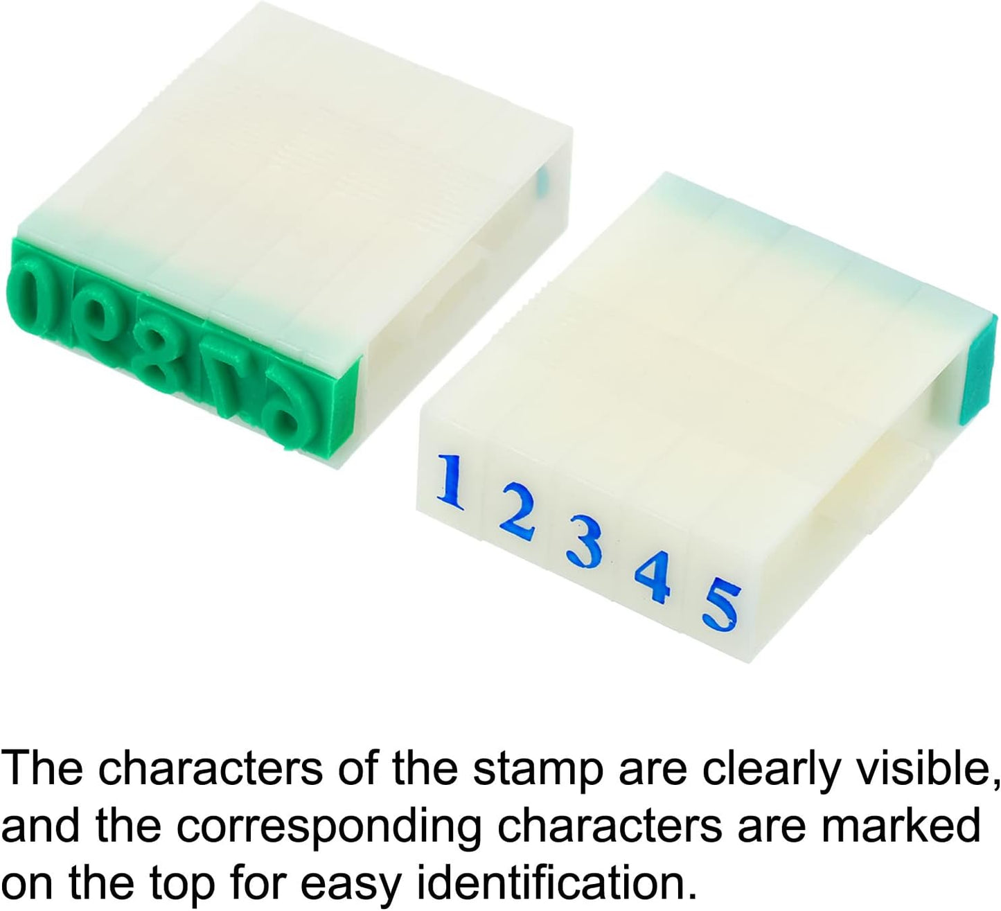 PATIKIL Detachable Number Stamp, 7mm Plastic 9 Digits Font Size 4 Numeral 0-9 Combination Set for Card Tag Scrapbook Craft Making Teaching
