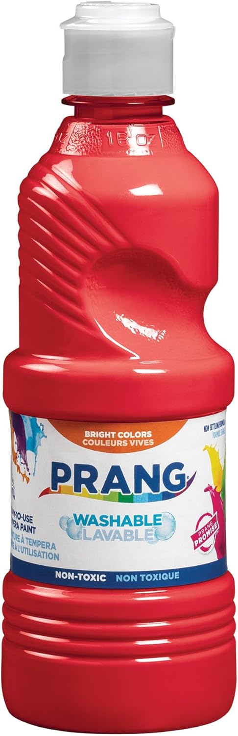 Prang Washable Tempera Paint, Red, 16 Oz., 1 Count