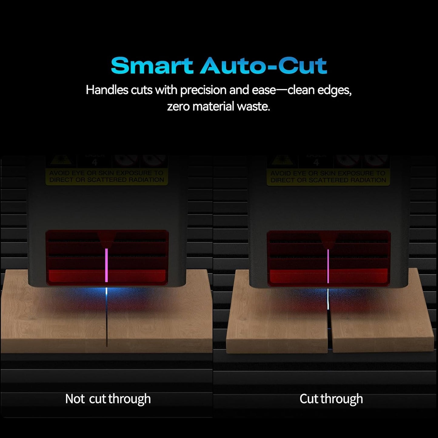 Falcon2 Pro S 40W Enclosed Laser Engraver with Air Assist, Built-in Camera, Class 1 Laser Cutter and Engraver Machine for Wood, Metal, Batch Prodcuction, Engraving Area 400 * 415mm