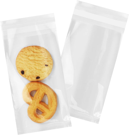 iMailer - 1000 Pack - 3" x 5" Cellophane Treat Bags Self Sealing- Small Plastic Poly Bags for Bakery, Cookies, Party Favors, Jewelry, Photo