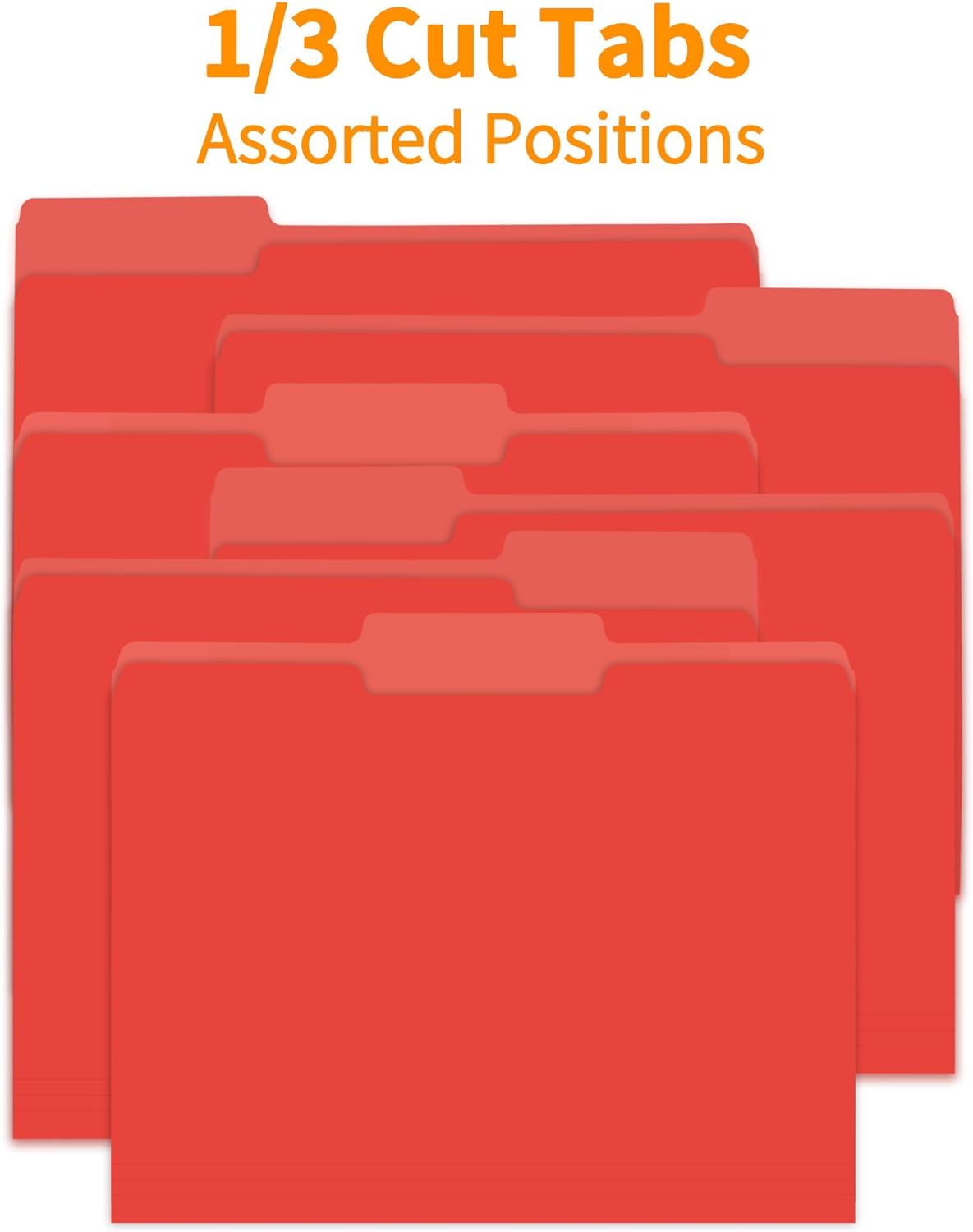 36 Packs File Folder,1/3-Cut Tabs,Red File Folder Letter Size,8.5x11 Pink File Folders for Office,School and Home,Organizer Folder