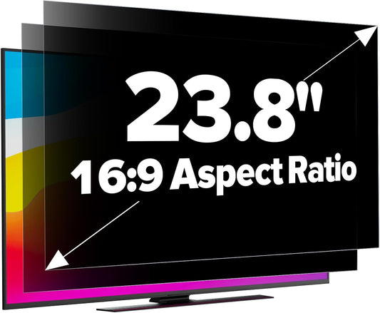 [2-Pack] HD Computer Privacy Screen 23.8 inch, Upgraded Computer Privacy Screen for 16:9 Widescreen Removable Anti Glare Computer Screen Cover and Blue Light UV-Blocking Screen Privacy Filter
