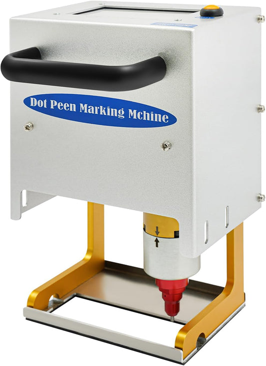 Engraving Marking Machine, Portable Handheld Dot Peen Marking Machine, High Speed Metal Pin Stamping tool for Vehicle Parts Marking/Chassis/Metal Parts Engraving 300W