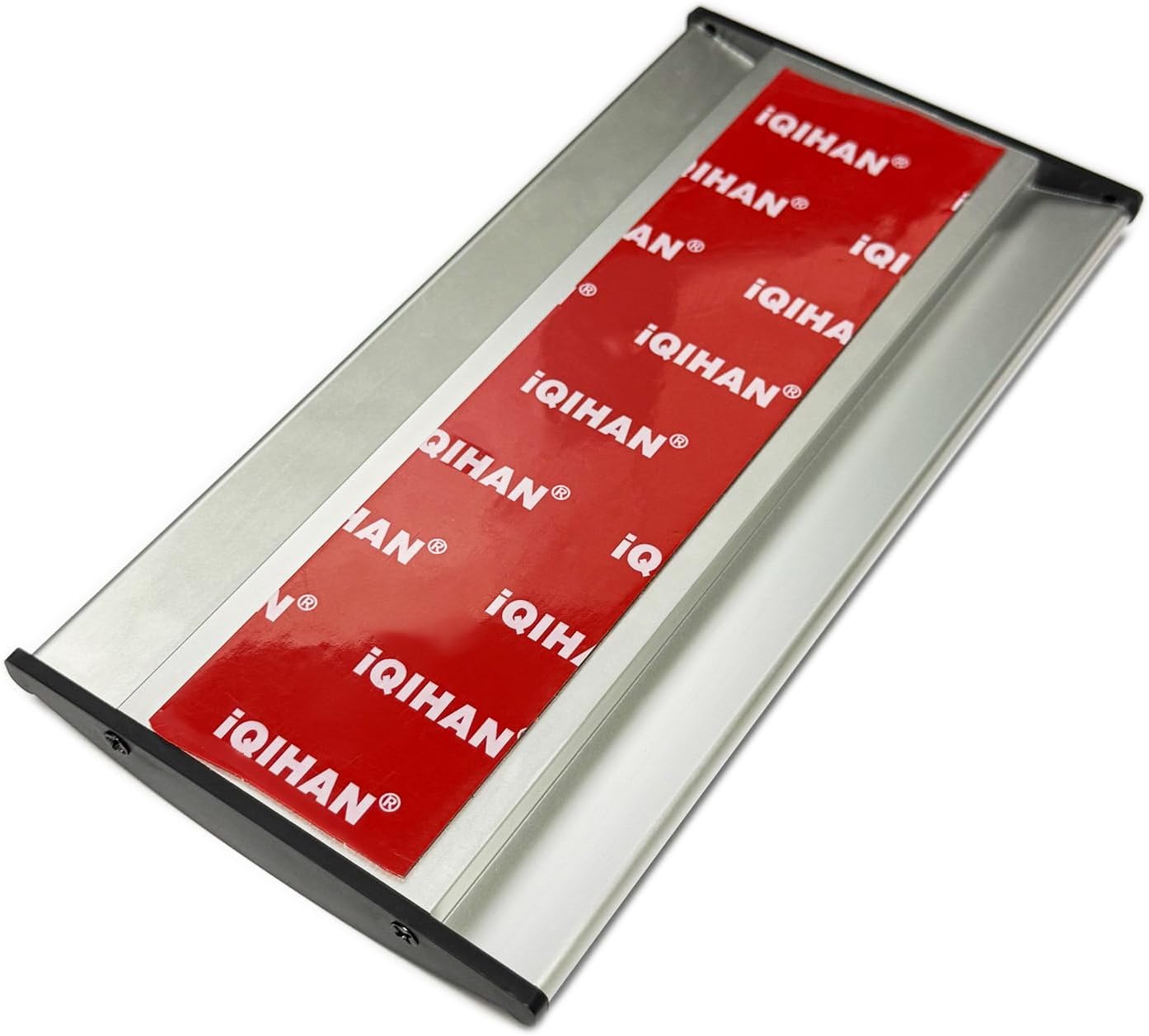 Set of 5 Curved Name Plate Holder 8" x 4" Wall Mount Office Business Door Sign Holder Aluminum Sturdy Office Sign Frame with Adhesive Tape Film for Business Cubicle Custom Display - Silver