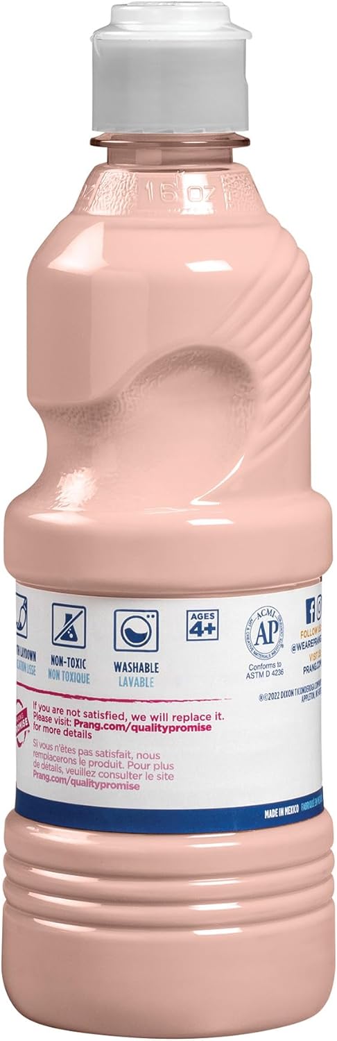 Prang Washable Tempera Paint, Peach, 16 Oz., 1 Count