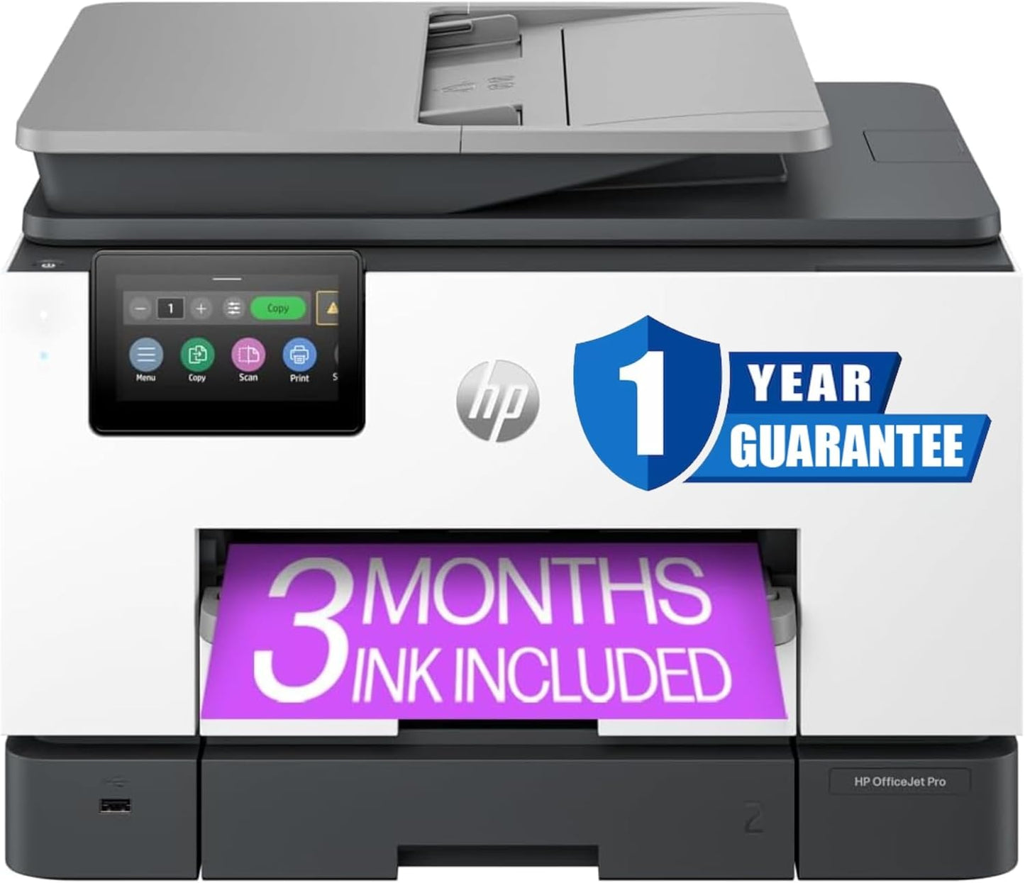HP OfficeJet Pro 9135e All-in-One Printer, Color, Printer-for-Small Medium Business, Print, Copy, scan, fax, Wireless, 3 Months of Instant Ink Included; Two-Sided Printing; Two-Side (Renewed Premium)