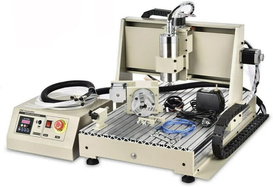 4 Axis Router Engraver USB CNC 6040, 1.5KW Engraver Milling Drilling Machine 3D Spindle Carving Drilling Machine For Wood Working Cutting Mill W/Remote Controller