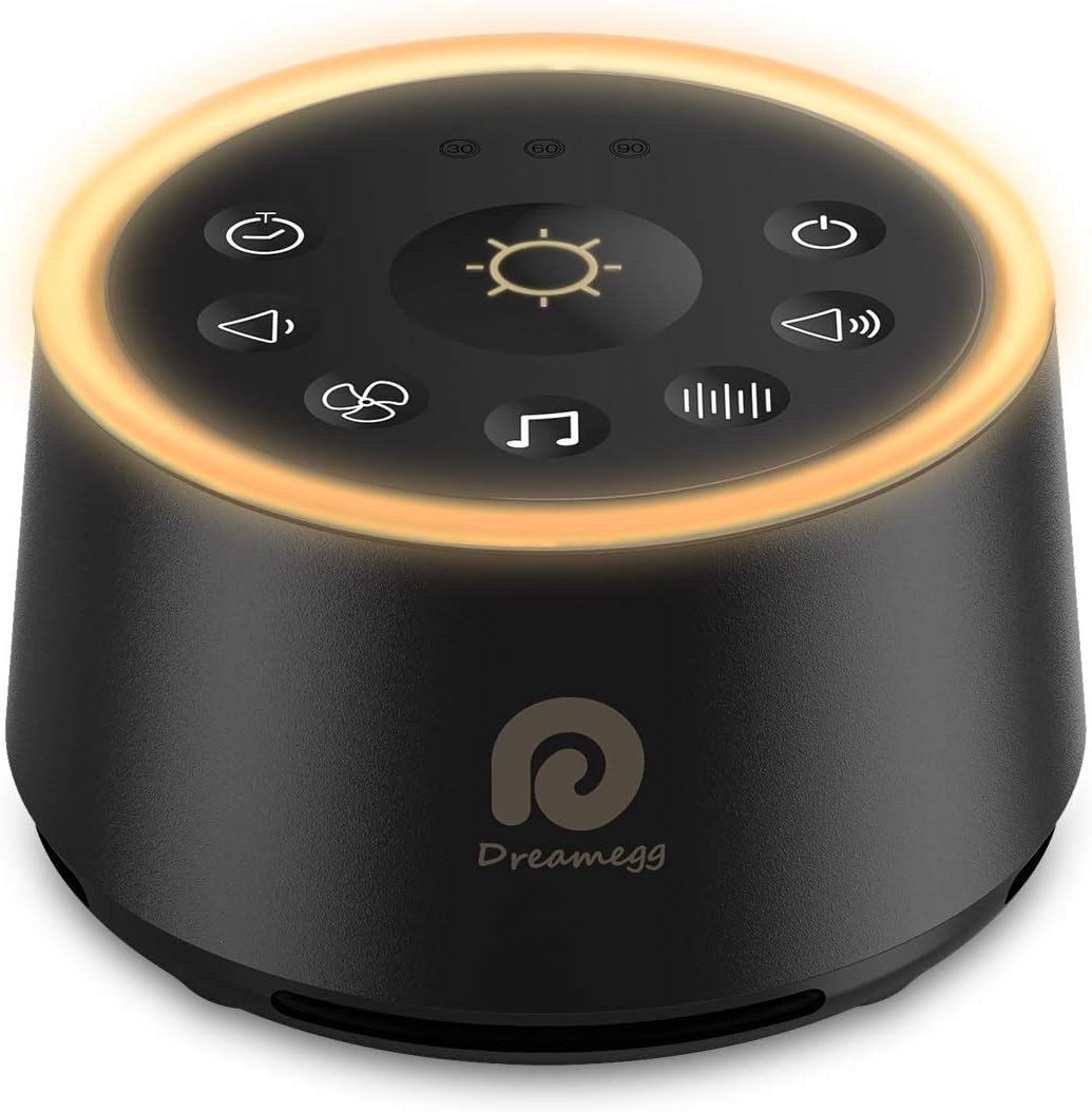 Dreamegg White Noise Machine - Sound Machine for Adult Baby Kid, Noise Machine for Sleeping with 24 Calming Sound, Ambient Nightlight, Continuous or Timer, Loud Sleep Machine for Home Nursery Office