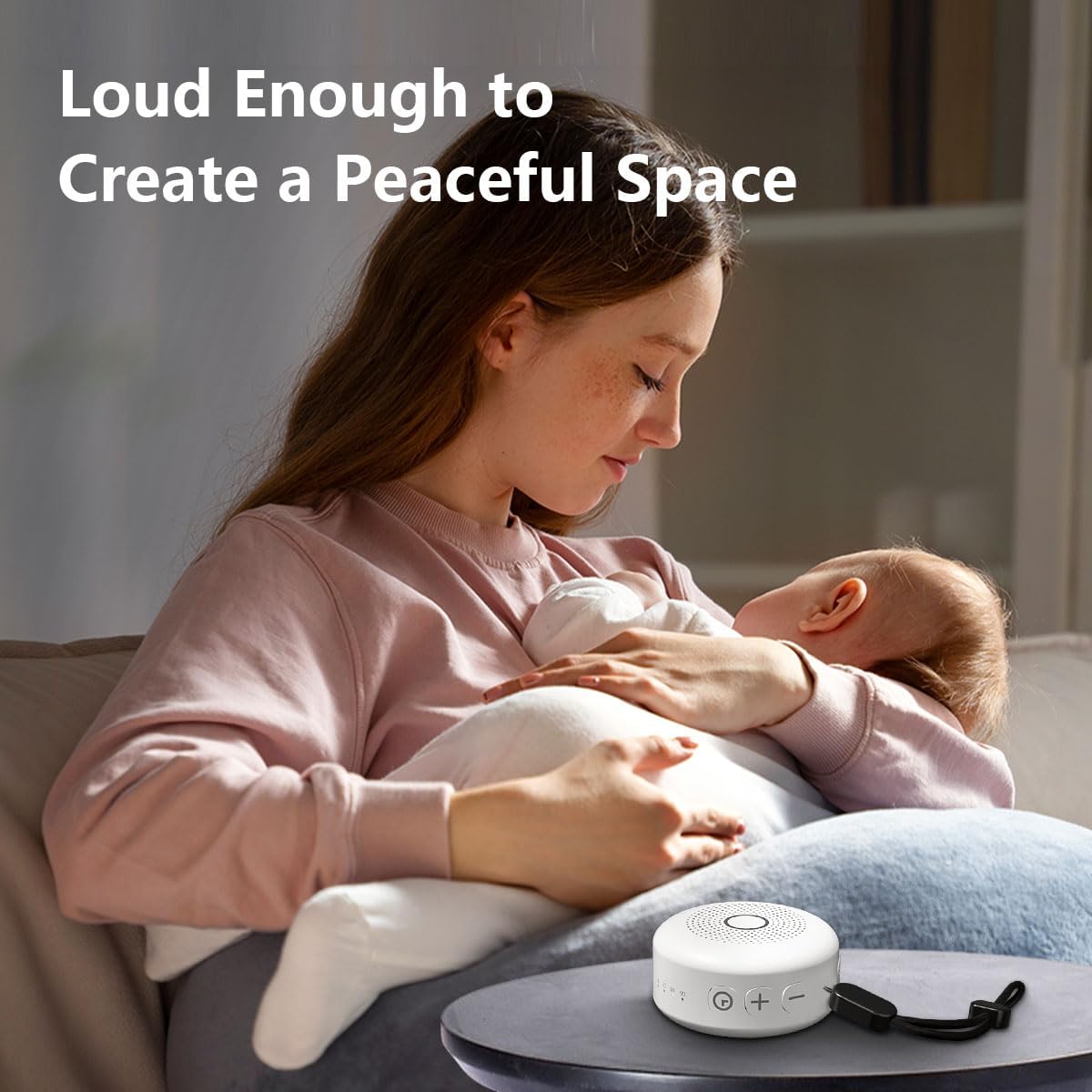 Sleepbox Portable White Noise Machine 30 Soothing Sounds Rechargeable Battery Small for Travel 32 Volume Control Noise Canceling Sleep Machine Sound Therapy for Baby Kids Adults (White)