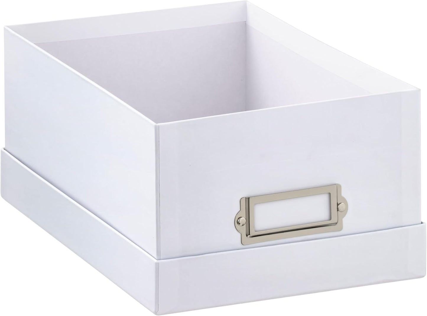White Memory Box by Simply Tidy - Store and Organize Photos, Keepsakes, DVD and CDs, Acid Free - Bulk 12 Pack