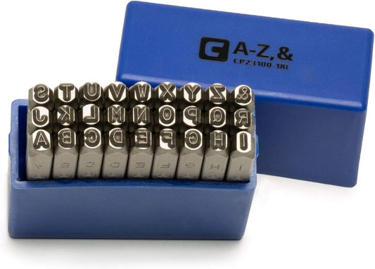 Capri Tools Professional 1/8 in. Letter Stamp Set, 27-Piece