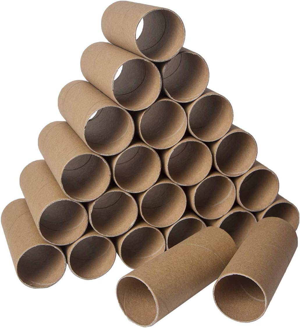 30 Pack Craft Rolls - Thick Cardboard Tubes for Crafts - Round Tubes - Cardboard Tubes For Crafts - Craft Tubes - Craft Round Tubes - Paper Tube for Crafts - 1.57 x 3.9 inches - Brown