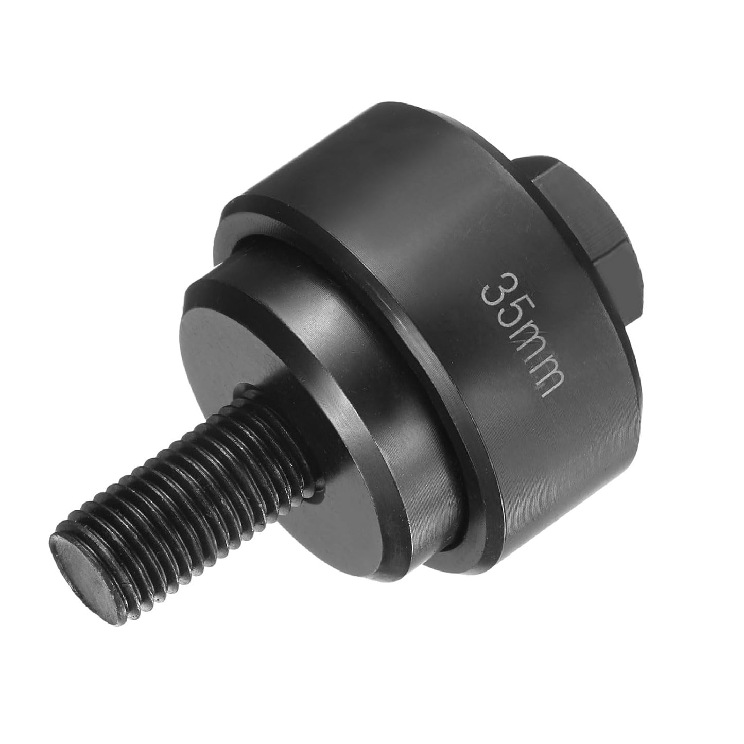 HARFINGTON Sheet Metal Punch Hole Punch 35mm Bearing Steel Precise Cutting Manual Knockout Kit with External Hex Shank for Metal Steel Plate Sink Stainless Steel, Black