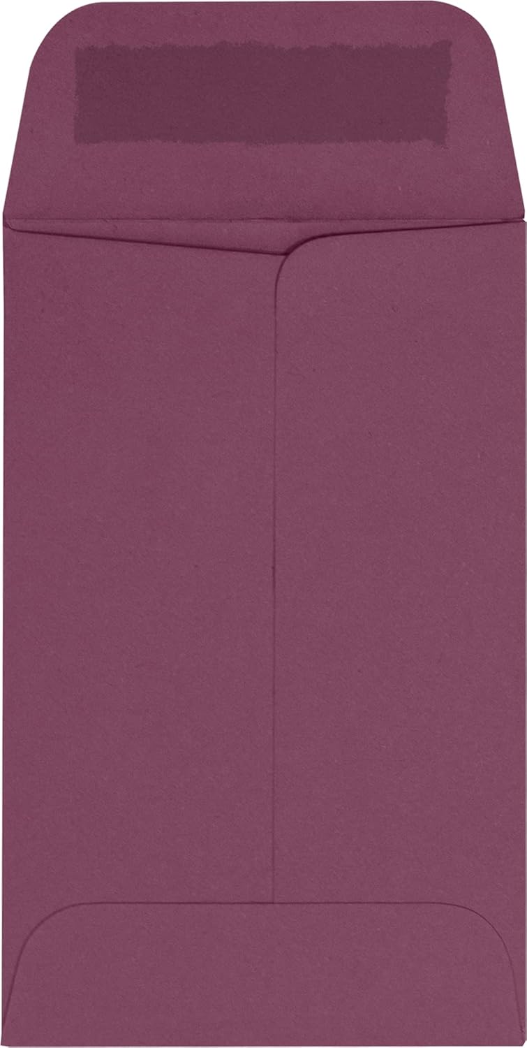 LUXPaper #1 Coin Envelopes | 2 1/4" x 3 1/2" | Vintage Plum | 80lb. Text | 1,000 Qty