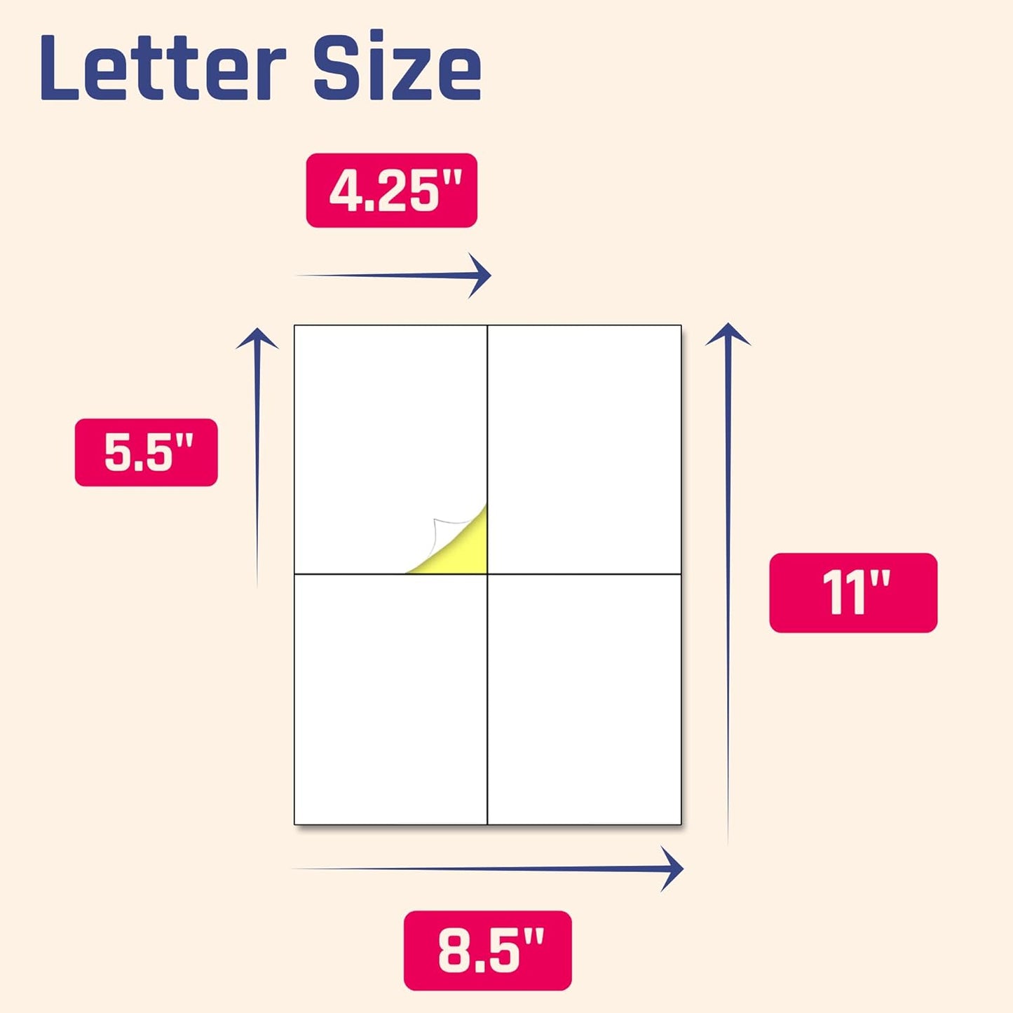 200 Sheets - Large Shipping Address Labels, Mailing Label Stickers for Packages, Storage Bins - 4 per Sheet, 800 Pieces