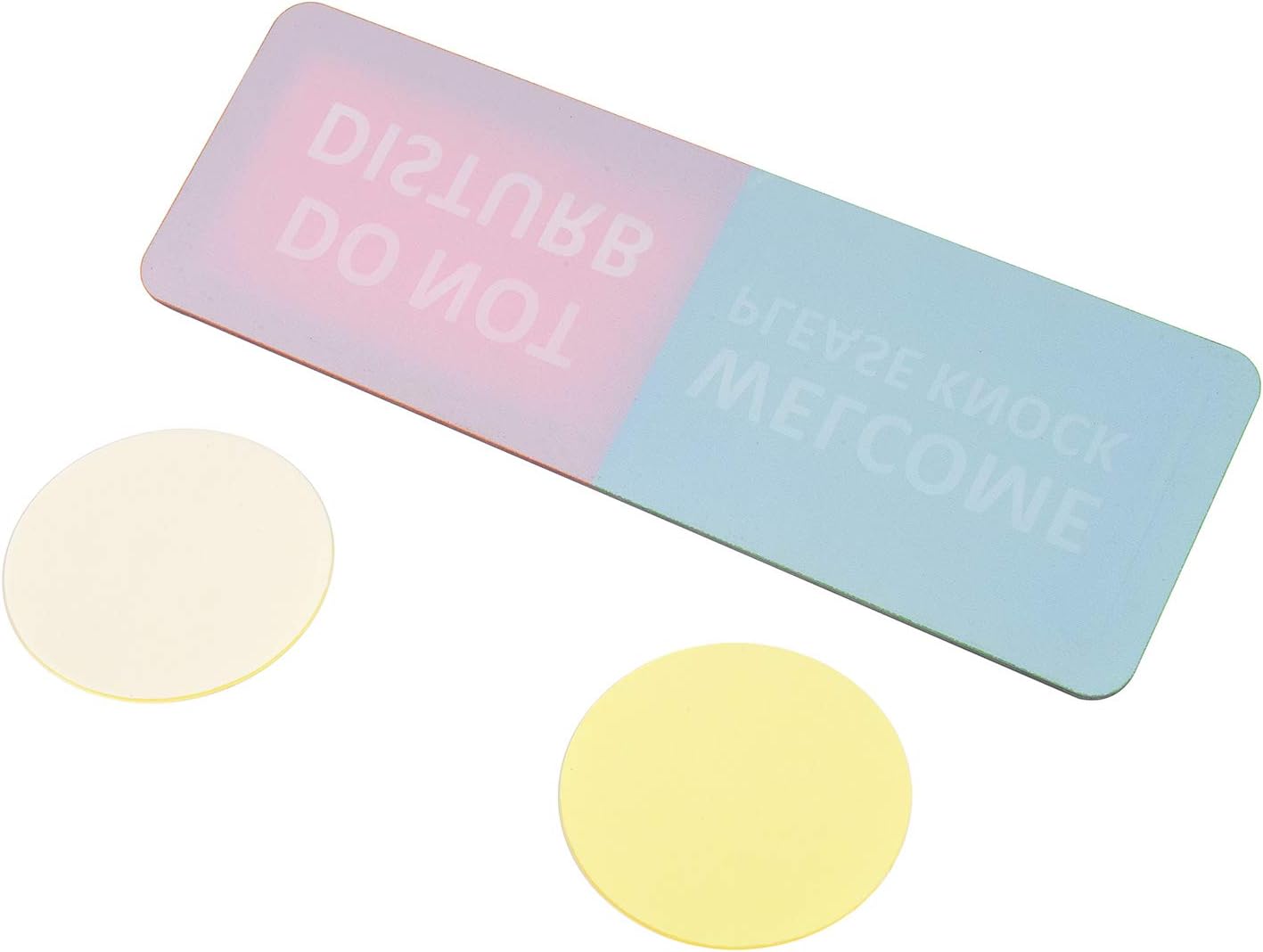 Kichwit Privacy Sign for Office Door, Do Not Disturb Sign, Welcome Please Knock, Black, 8.2 x 2.8 Inches