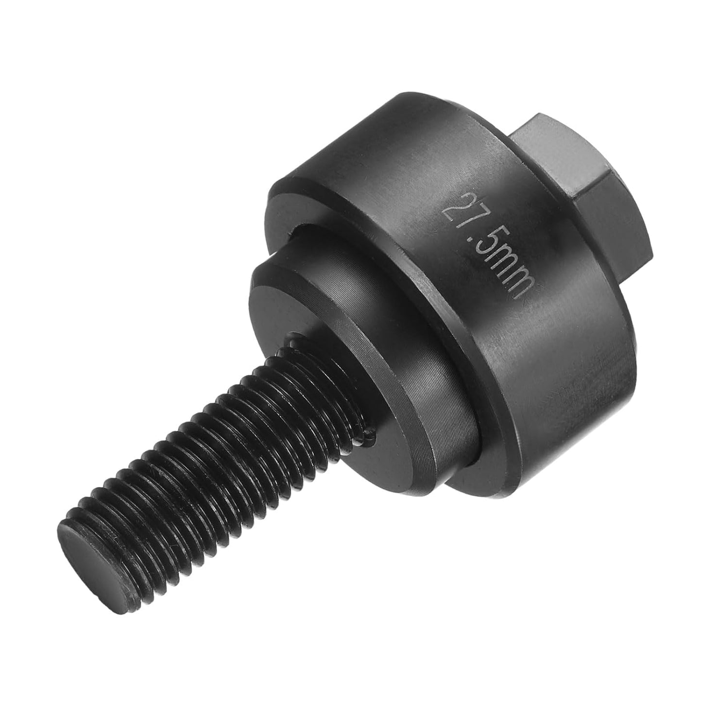 HARFINGTON Sheet Metal Punch Hole Punch 27.5mm Bearing Steel Precise Cutting Manual Knockout Kit with External Hex Shank for Metal Steel Plate Sink Stainless Steel, Black