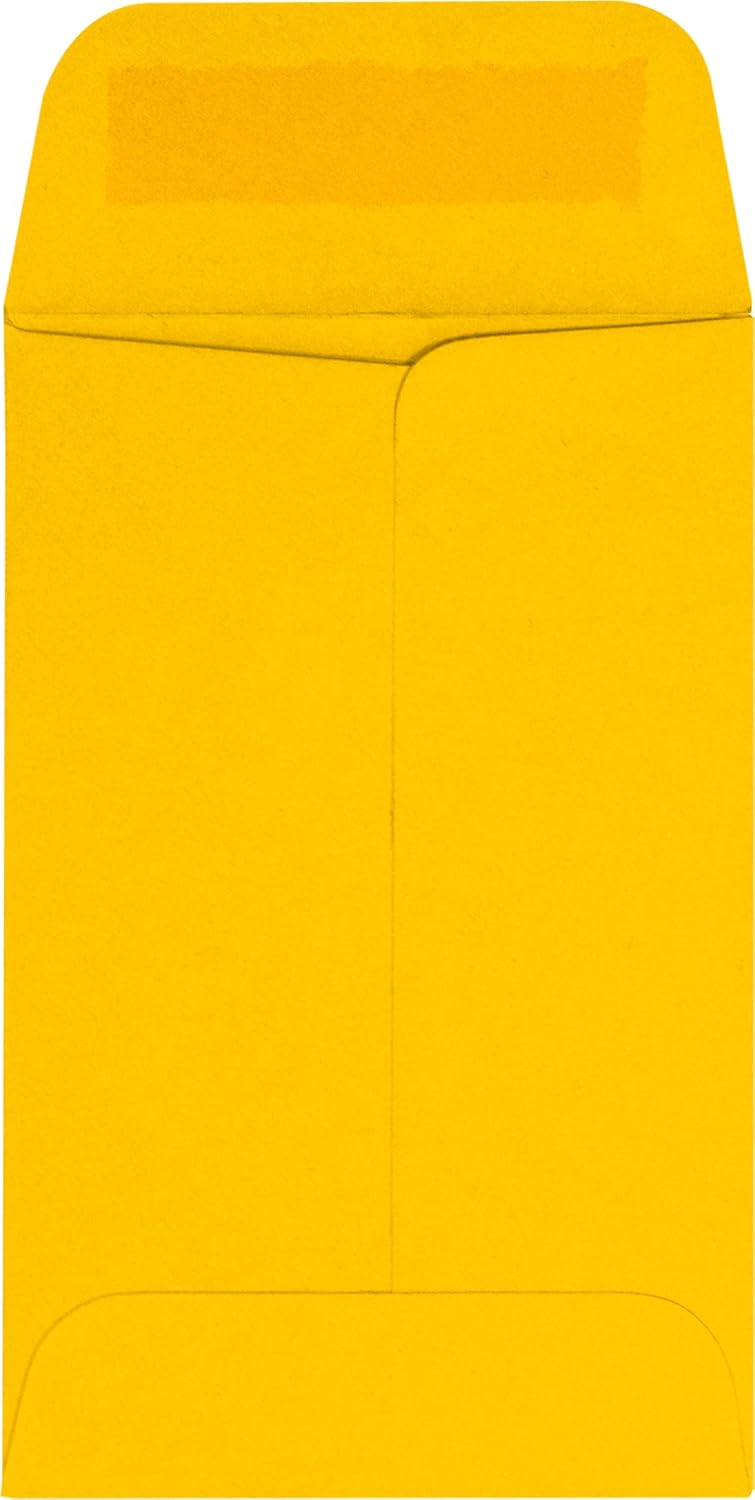 LUXPaper #1 Coin Envelopes | 2 1/4" x 3 1/2" | Sunflower Yellow | 80lb. Text | 50 Qty