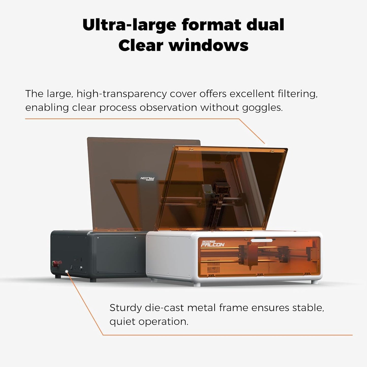 CREALITY FALCON A1 10W Laser Engraver, 80W Enclosed Laser Cutter and Engraver Machine with Air Assist, Smart Camera Positioning, 600mm/s Speed, Smart Material Recognition, Ideal for Wood & Metal