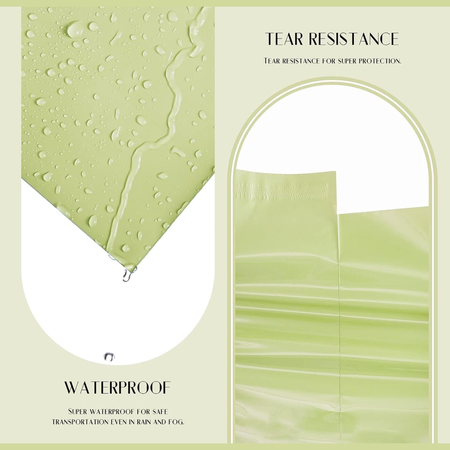 Metronic 100PC Poly Mailers 24x24 Large Shipping Bags for Clothing, Strong Adhensive Mailers Bags for Small Business, Shipping Envelopes, Tear-resistant Mailing Bags in Avocado Green