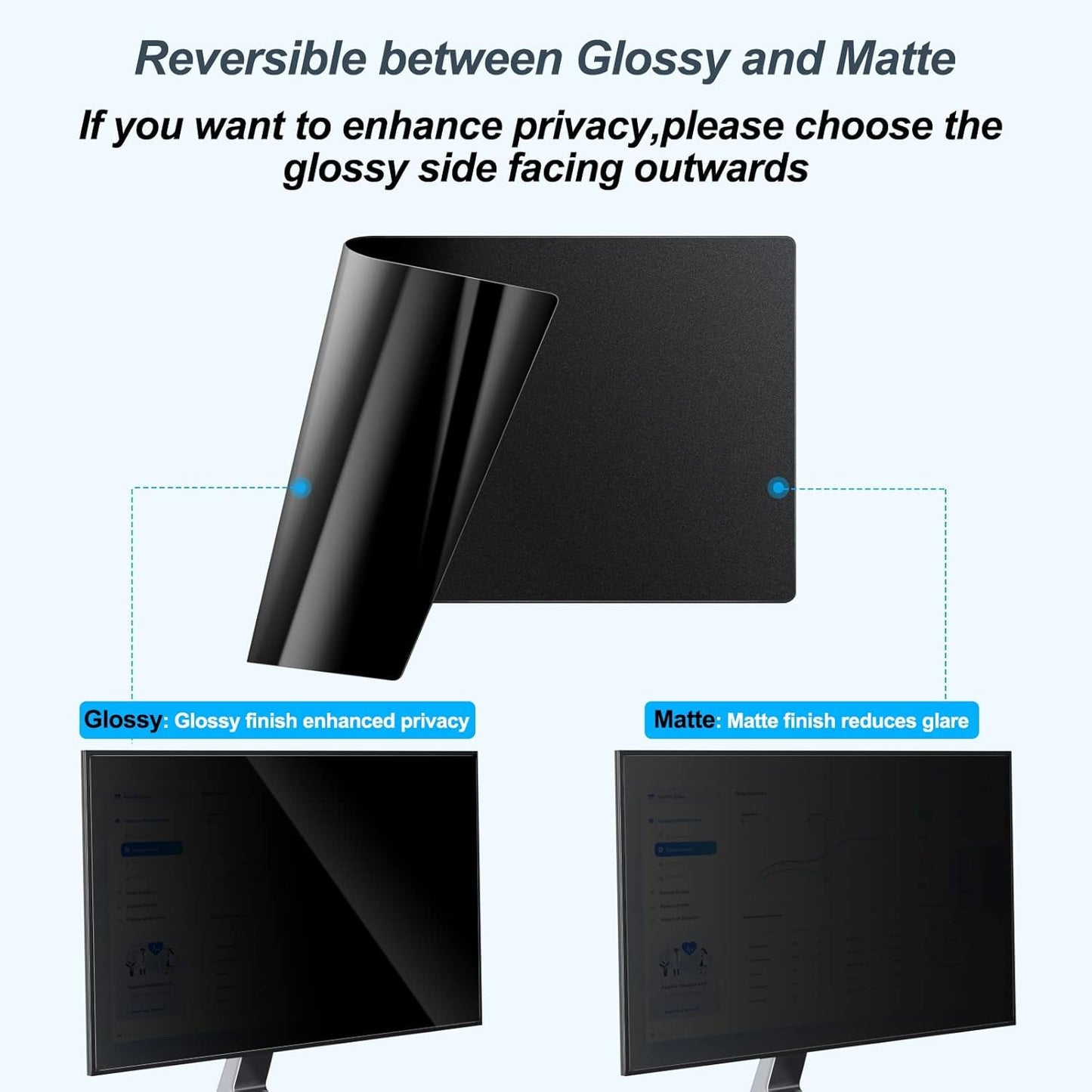 [2-Pack] 20 Inch Privacy Screen for Monitor Computer Screen Privacy Filter for 16:9 Widescreen Monitor Desktop PC Monitor Privacy Film Monitor Privacy Shield and Anti-Glare Protector