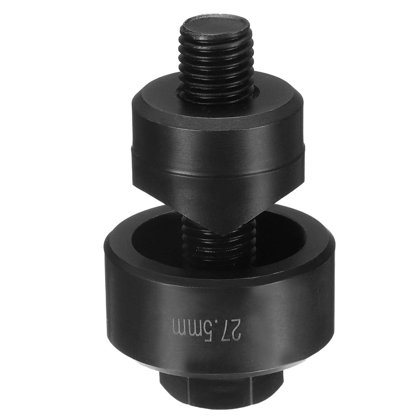 HARFINGTON Sheet Metal Punch Hole Punch 27.5mm Bearing Steel Precise Cutting Manual Knockout Kit with External Hex Shank for Metal Steel Plate Sink Stainless Steel, Black