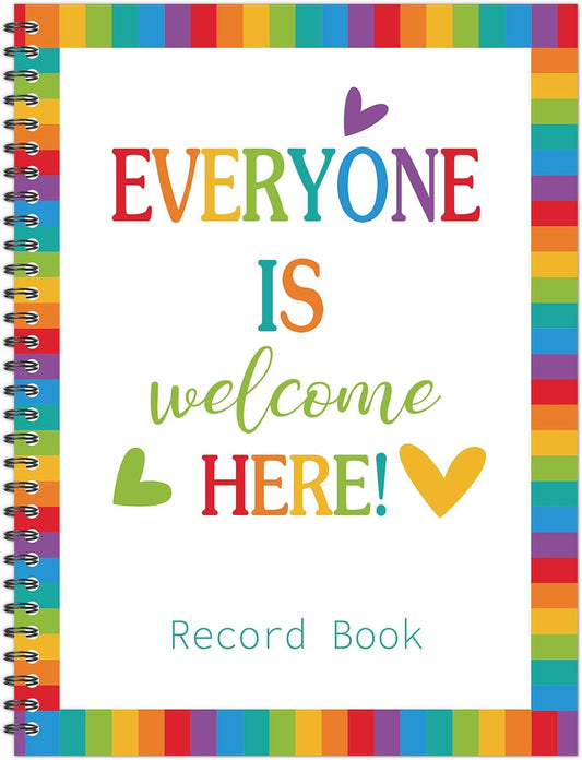 Faccito 8.3'' x 11'' Teacher Record Book 2025 Grade Book Undated Attendance Register Class Student Roster Monthly Reminder Grading Chart Gift for Elementary Classroom School Office(Rainbow Style)