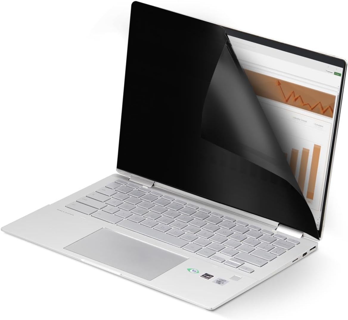 StarTech.com 13.5-inch 3:2 Flip-Over Privacy Screen with Touch, Laptop Security Shield, Anti-Glare Blue Light Filter