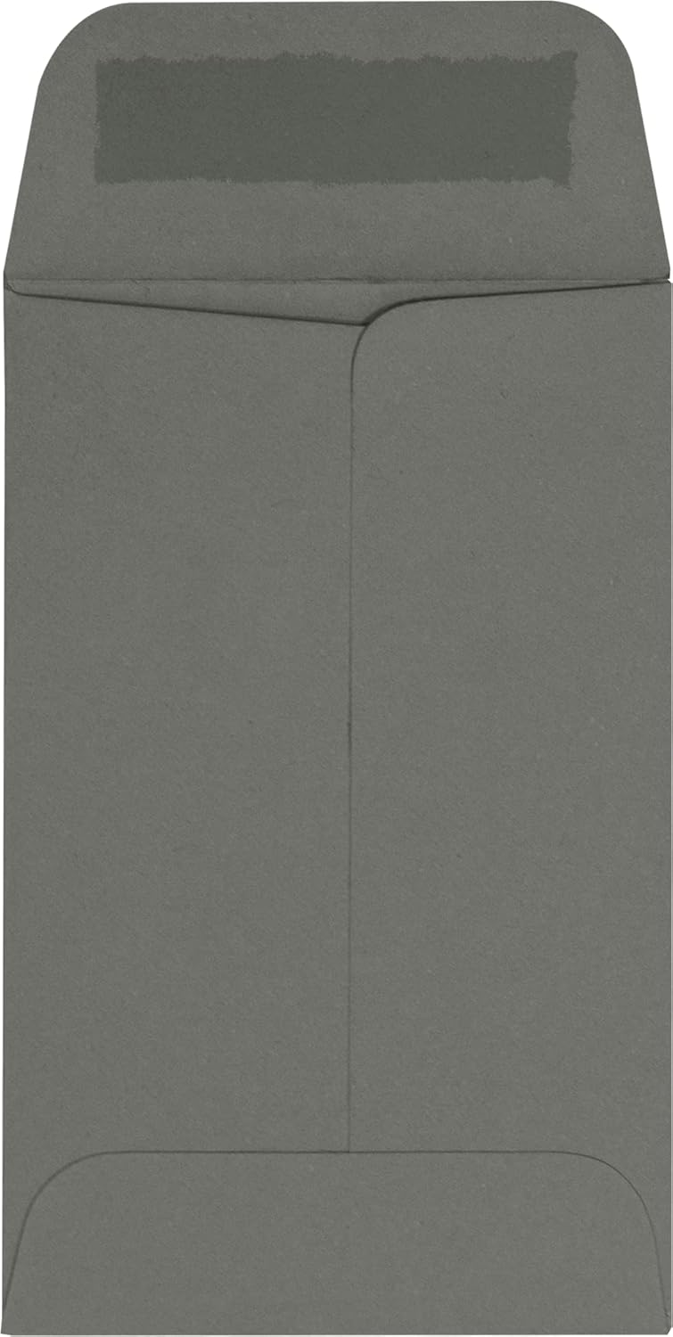 LUXPaper #1 Coin Envelopes | 2 1/4" x 3 1/2" | Smoke Gray | 80lb. Text | 250 Qty