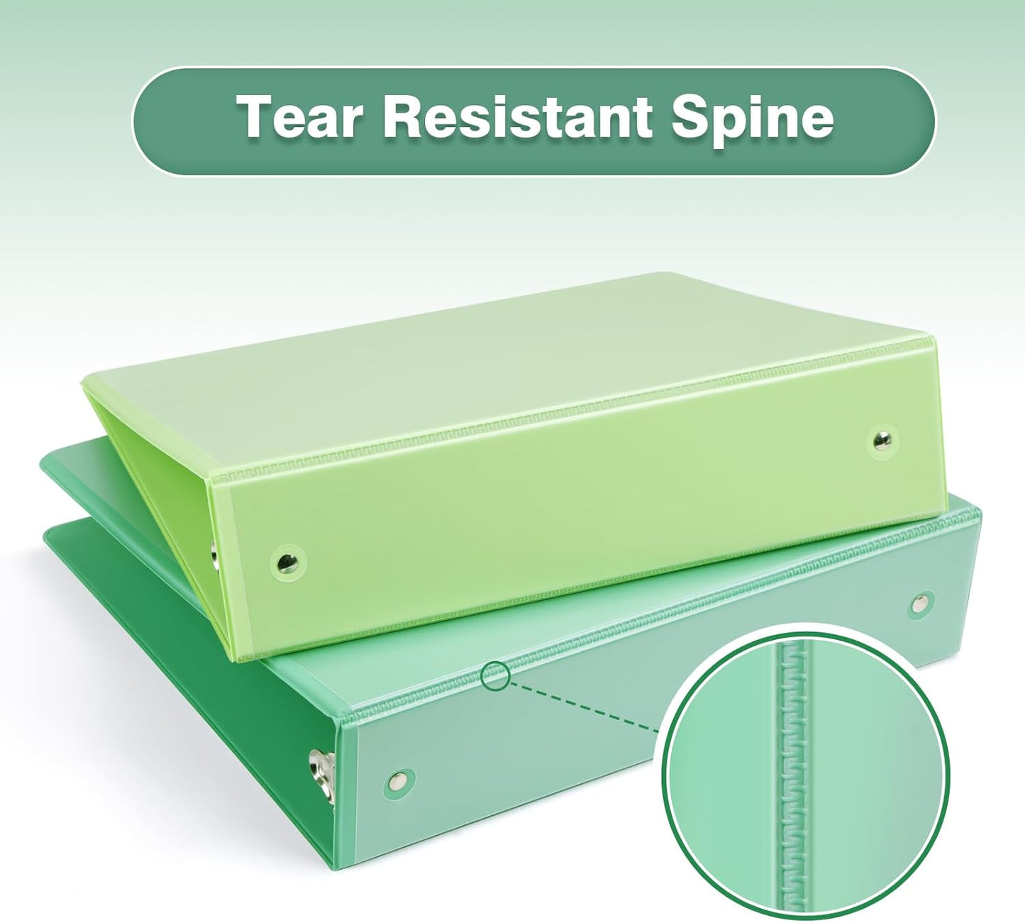 COMIX Standard 3 Ring Binder 2 inch with Clear View Cover, 2" Round Ring View Binder Holds 400 Sheets of US Letter Size Paper, 6 Pack (Multicolored)