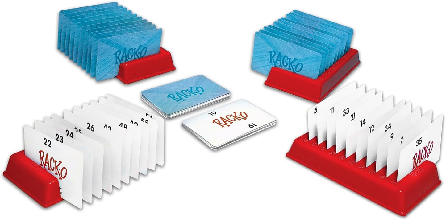 Rack-O Retro Game by Winning Moves Games USA, Classic Tabletop Game Enjoyed by Families Since the 1950's! Ages 8+, 2-4 Players (6122)