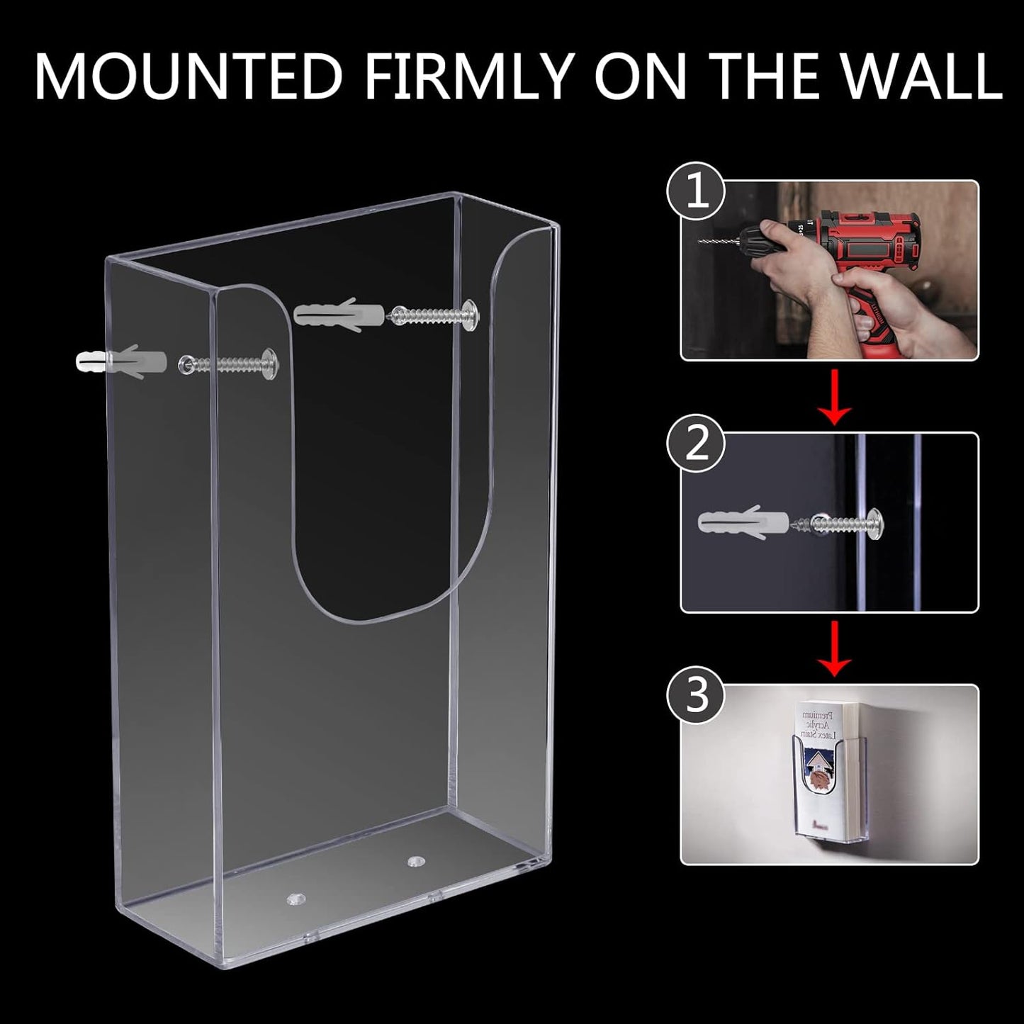 Zavekia Brochure Holder, 4 x 6 Inches Wall Mount Literature Holder (10 pack)